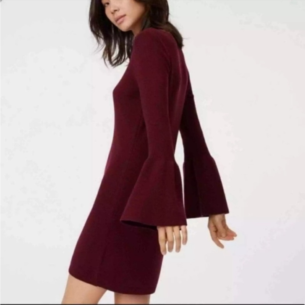 Club Monaco ribbed bell sleeve sweater dress